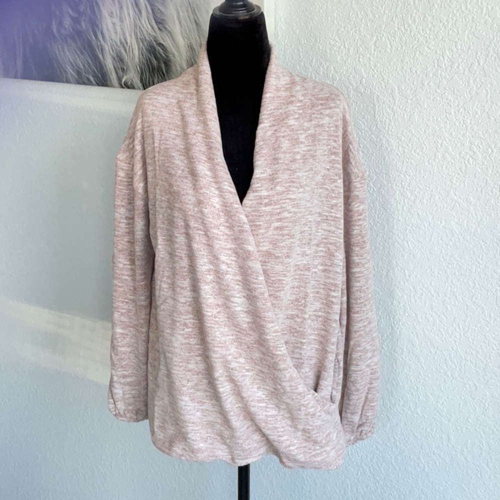 Layered Front Long Sleeve Sweater.